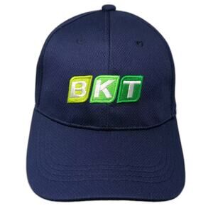 BKT Baseball Cap Blue Green Hat 58CM Fitted Embroidered Polyester Logo